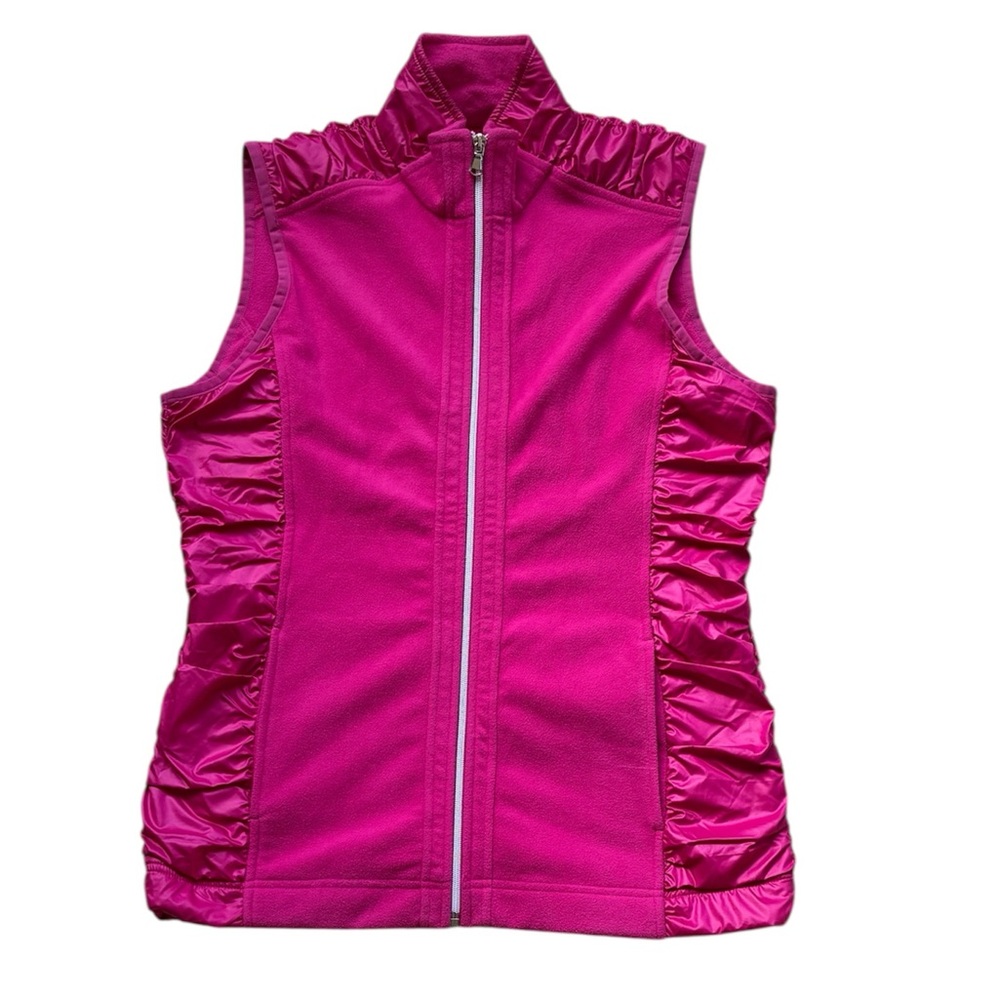 Cutter & Buck Women’s Pink Zip Front Fleece Vest Size Medium